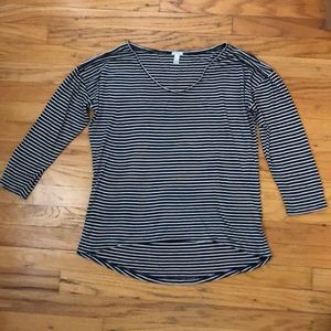 Navy blue stripped top